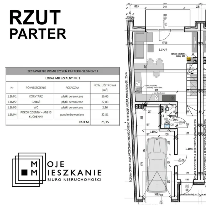 Plan Mieszkania 2 – Nowy dom w zabudowie szeregowej, osiedle Mokre