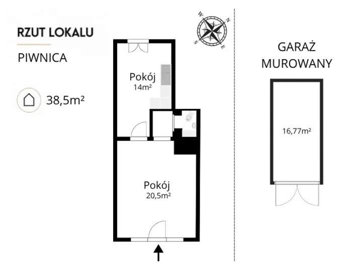 Floor Plan 3 – Dom: mieszkanie + 2 lokale usługowe