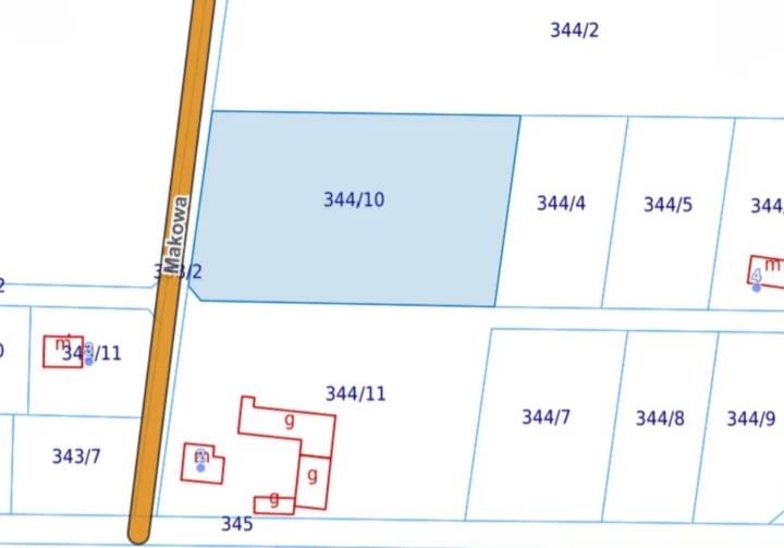 Plan Mieszkania 1 – Działka z dużym potencjałem inwestycyjnym, 4478 m² - Osielsko, ul. Makowa