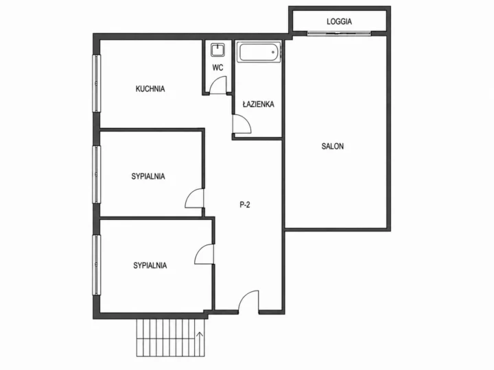 Plan Mieszkania 1 – M4 | 63,29 m² | parter | loggia| Fordon